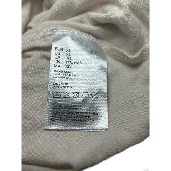 H&M x Pringle of Scotland Cream Knit Top Size XL Cotton Blend - Picture 8 of 8